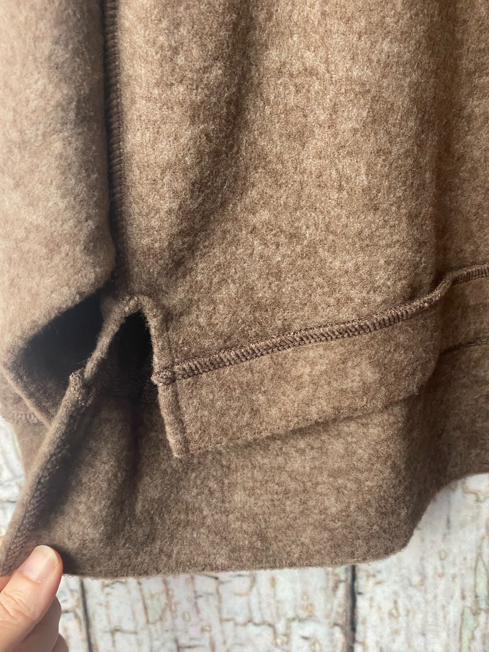 Zenana Hacci Cozy Mocha Knit Pullover Sweater Academia L/XL - Picture 6 of 8